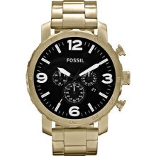 Fossil Men's Nate Stainless Steel Watch â€“ Gold-tone Jr1421