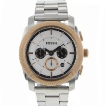 Fossil Mens Watch Chronograph Stainless Silver Fs4714 Entregamos No Brasil