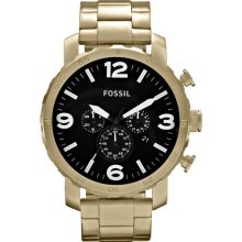 Fossil Nate Gold-Tone Chronograph Men's Watch JR1421