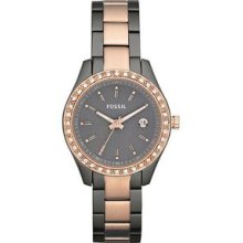 Fossil Rose Gold and Smoke Ion Ladies Watch ES3032