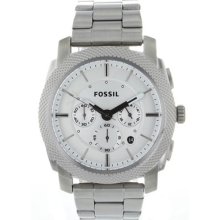 Fossil Watches Men's Silver Tone Dial Stainless Steel Stainless Steel/