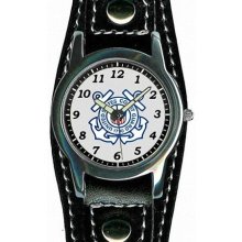 Frontier Watches Coast Guard Leather Strap Watch