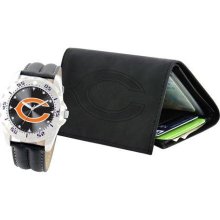 Game Time White Nfl-Wwg-Chi Men'S Nfl-Wwg-Chi Chicago Bears Analog Strap Watch And Wallet Set