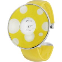 Geneva Platinum Women's Polka Dot Cuff Watch