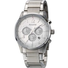 Gents Accurist Chronograph Stainless Steel Watch Mb896s