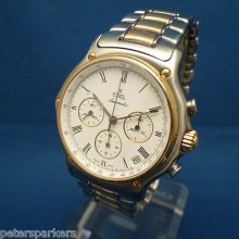 Gents Stainless Steel And Gold Ebel 1911 Automatic Chronograph Wristwatch