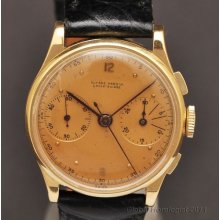 Genuine All Original Ulysse Nardin Locle 18k Solid Gold Men's Chronograph Watch