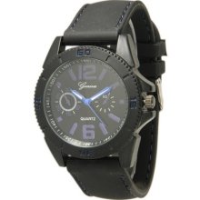 Genuine Black-blue Geneva Men's Watch Fashion Designer 7496