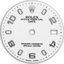 Genuine Original Rolex Ladies Datejust White Arabic Numeral Dial