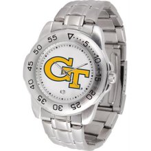 Georgia Tech Yellow Jackets Mens Sports Steel Watch