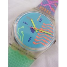 Gk122 Swatch 1990 Hacker's Reward In Box Authentic