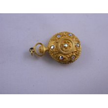 Gold Tone Pocket Watch Vintage Pendant