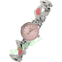 Good Jewelry Charming Pink Dolphin Ladies Bracelet Watch