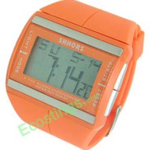 Good Sports Digital Multifunction Alarm Orange Wrist Watch