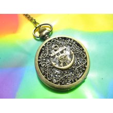 Gorgeous jewerly charm The pirate king Anchor Pocket Watch Necklace Pendant