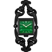 Gucci Signoria Black PVD Steel Green Dial Women's Watch #YA116312