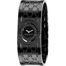 Gucci Women's Twirl Swiss Quartz Black Stainless Steel Bracelet Watch