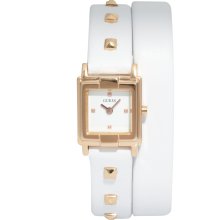 Guess Wrap 'N Roll Ladies Watch with Leather Strap White