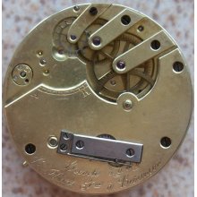 Haas Rare Pocket Watch Movement Parts 31,5 Mm. In Diameter