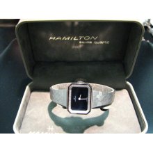 Hamilton Swiss Quartz Stainless Steel Case And Band With Hamilton Logo On Crown