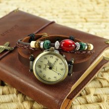 Handmade Ethnic Beaded Bracelet Watch