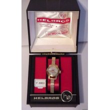 Helbros Ladies 17J Self-sinding Goldtone Watch w/date