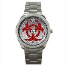 Hot Hazard Symbol Sport Metal Wrist Watch Gift