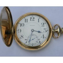 Howard Watch Co Size 16 17 Jewels Hunters Pocket Watch Gold Filled