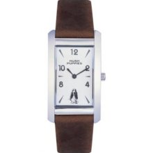 Hush Puppies HP.3459M.2506 34.0 mm Genuine Leather Watch - Silver White