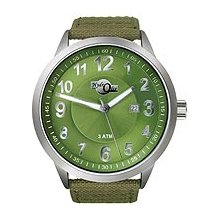 HydrOlix 3-Hand Green Web Fabric/Green Dial Unisex watch #XA00209