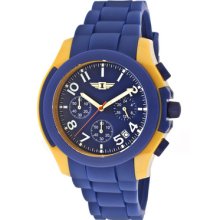 I By Invicta Men's Chronograph Blue Dial Blue Polyurethane