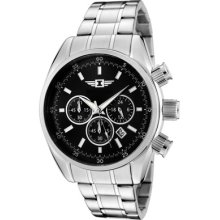 I by Invicta Watches Men's Chronograph Black Dial Stainless Steel Sta