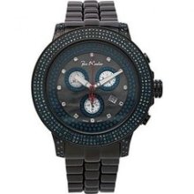 Iced Out Bling Blue Diamond Watches: Joe Rodeo Pilot Mens Watch