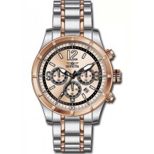 Invicta 11377 Men's Specialty Rose Gold Dial Two Tone Steel Chronograph Watch