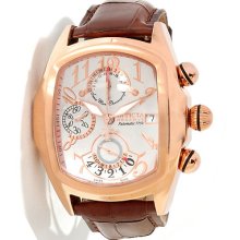 Invicta 12619 Lupah Wht Rose Dl Auto Chrono Brwn Lthr