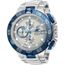 Invicta 12864 Subaqua Slvr Dl Auto Chrono Blue/ss