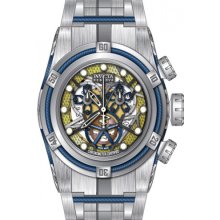 Invicta 13753 Men $4,995 Bolt Swiss Reserve Skelton Gold Dial Blue Ss Watch