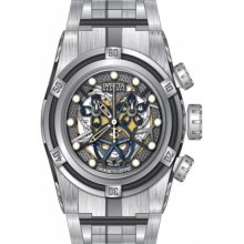 Invicta 13754 Bolt Black Silver Skeleton Dial