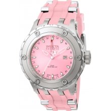 Invicta 1399 Men's Reserve Lug Pink Dial GMT Swiss Made Watch