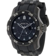 Invicta 6996 Men $695 Scuba Diver Black Dial Quartz Black Polyurethane Watch