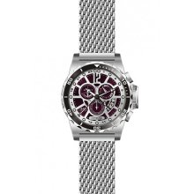 Invicta 80266 Men's Specialty Stainless Steel Band Burgundy Dial Watch