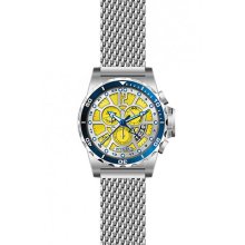 Invicta 80267 Men's Specialty Stainless Steel Band Yellow Dial Watch