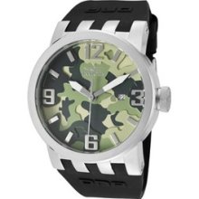 Invicta Men's 10453 Dna Green Camouflage Dial / Black Silicone Watch