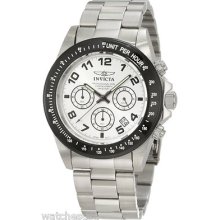 Invicta Men's 10702 Speedway Chronograph Silver Dial Stainless Steel Watch