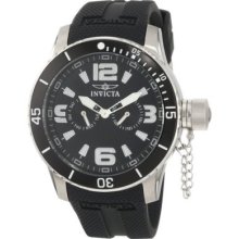 Invicta Men's 1790 Specialty Black Textured Dial Black