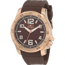 Invicta Mens 1906 Specialty Collection Swiss Quartz Rosetone Brown Rubber Watch