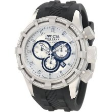 Invicta Men's Bolt/reserve Chronograph Silver Dial Black Polyurethane 1226