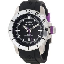 Invicta Men's Ocean Baron Pro Diver Silvertone/purple Watch 10733