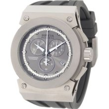 Invicta Mens Reserve Akula Swiss Made Chronograph Grey Dial Silicone Strap Watch