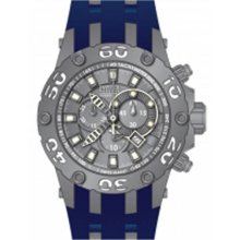 Invicta Men's Reserve Chronograph Stainless Steel Case Silver Dial Rubber Strap 12085